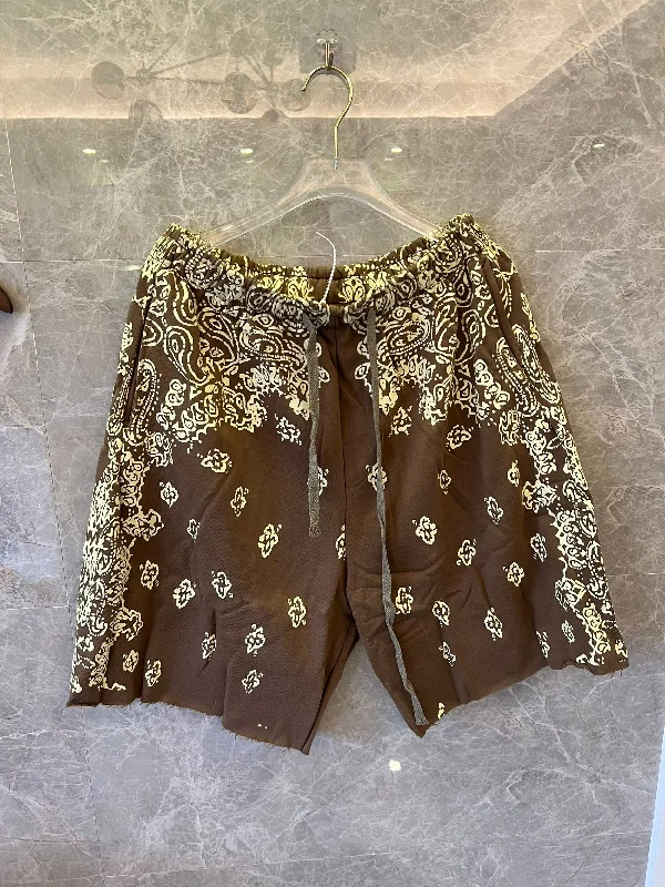 Amiri brown bandana-patterned casual shorts