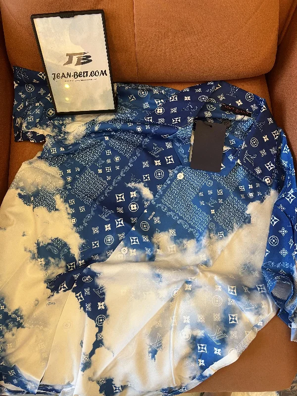 Louis Vuitton monogram cloud print shirt and shorts set