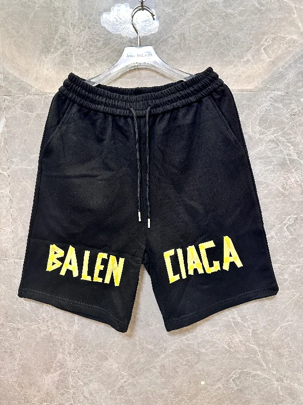 Balenciaga unisex black cotton jersey shorts