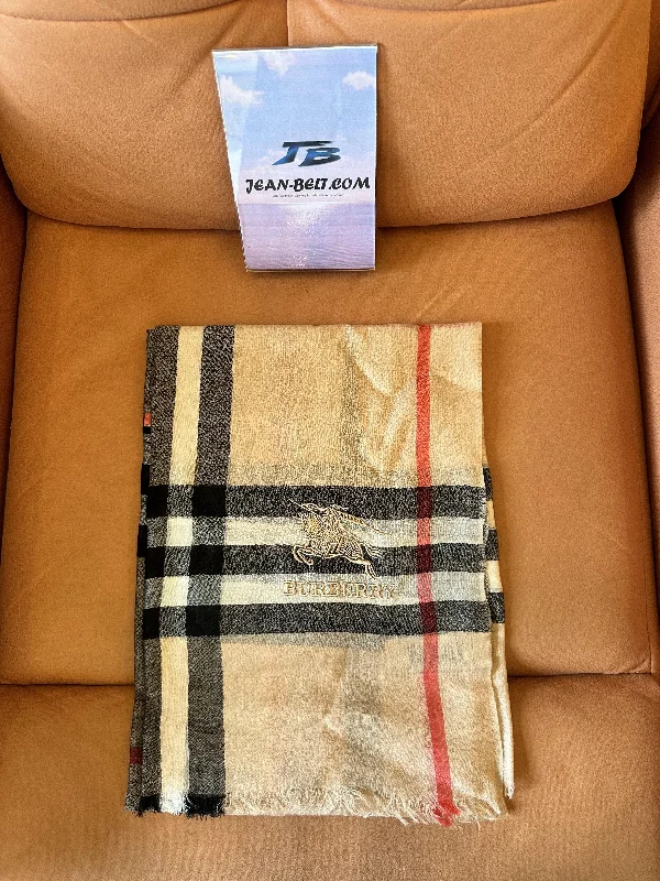 Burberry classic check lightweight scarf in beige