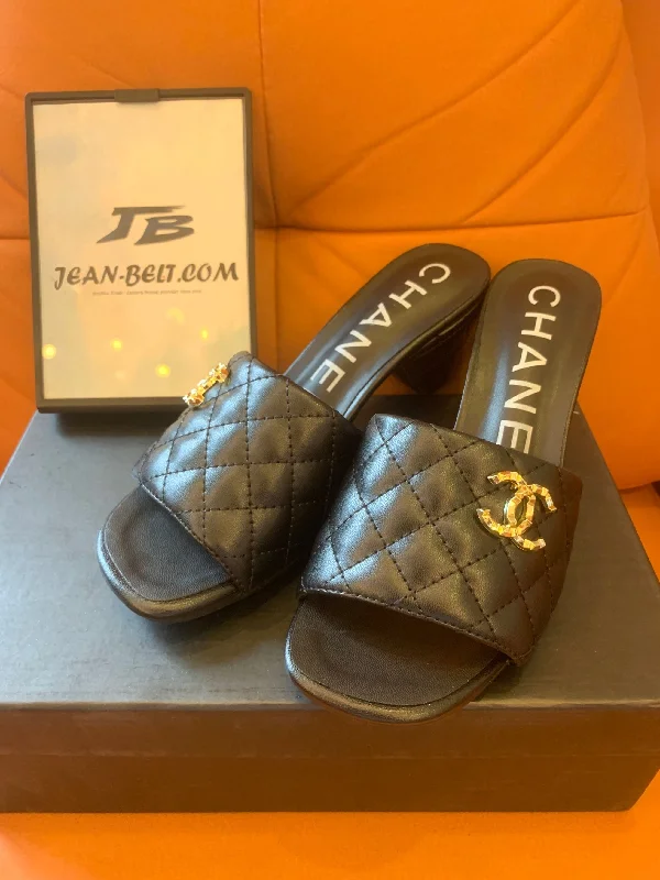 Chanel leather mules & clogs