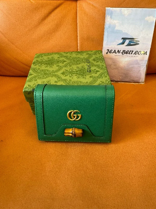 Gucci Bamboo 1947 GG wallet – emerald green
