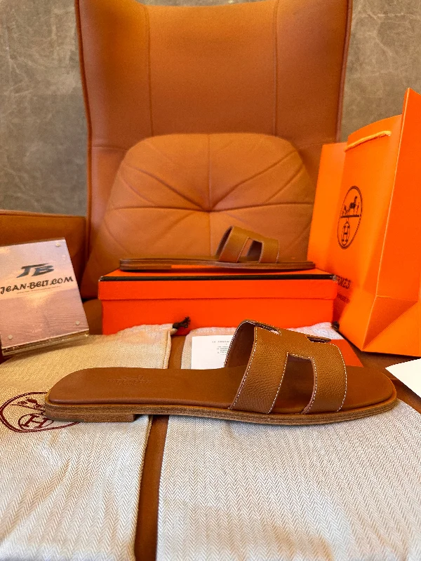 Hermes slippers oran sandal brown