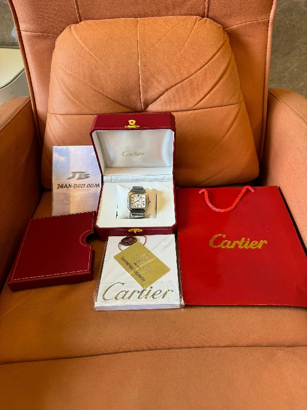 Cartier Santos stainless steel automatic watch