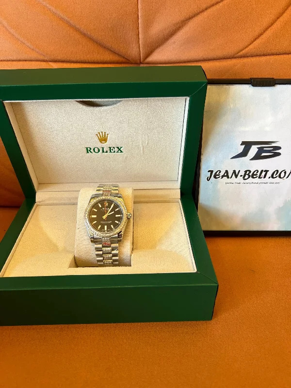 Rolex Milgauss custom diamond bezel & bracelet - black dial