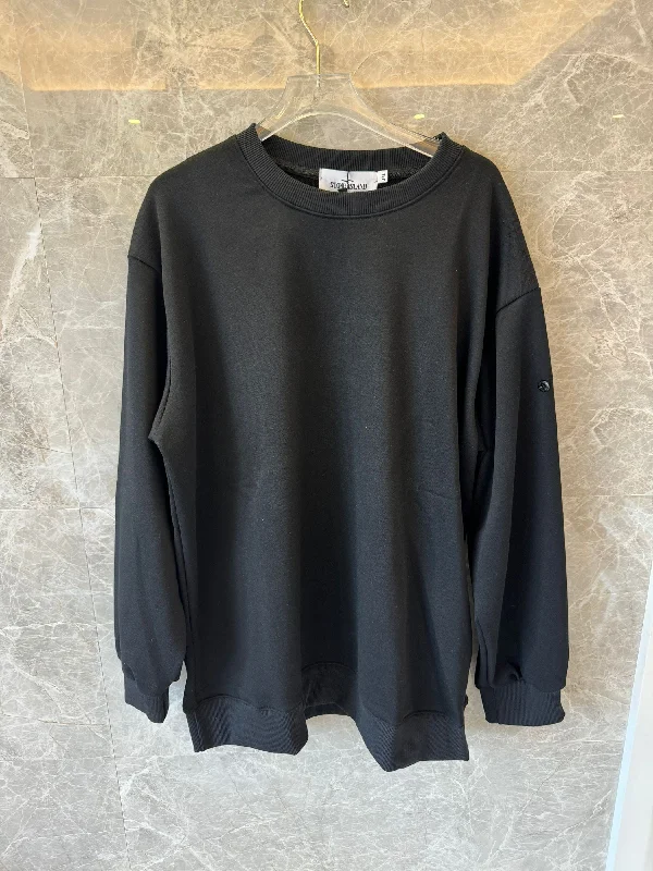 Stone Island minimalist black sweatshirt