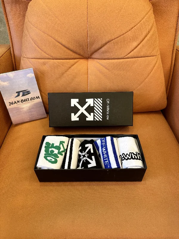 Off-White logo socks gift set – multicolor (5 pairs)