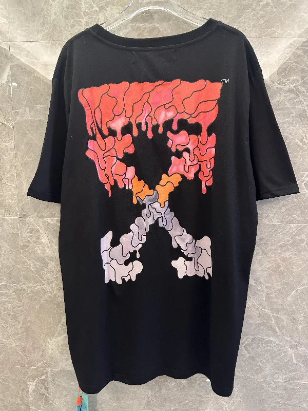 Off-White men’s dripping skull logo t-shirt in black