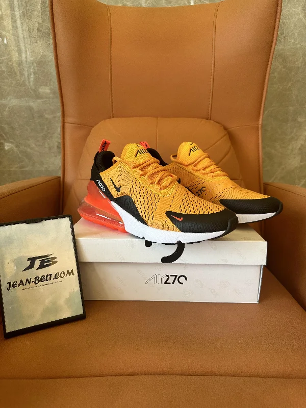 Nike Air Max 270 yellow & black athletic sneakers