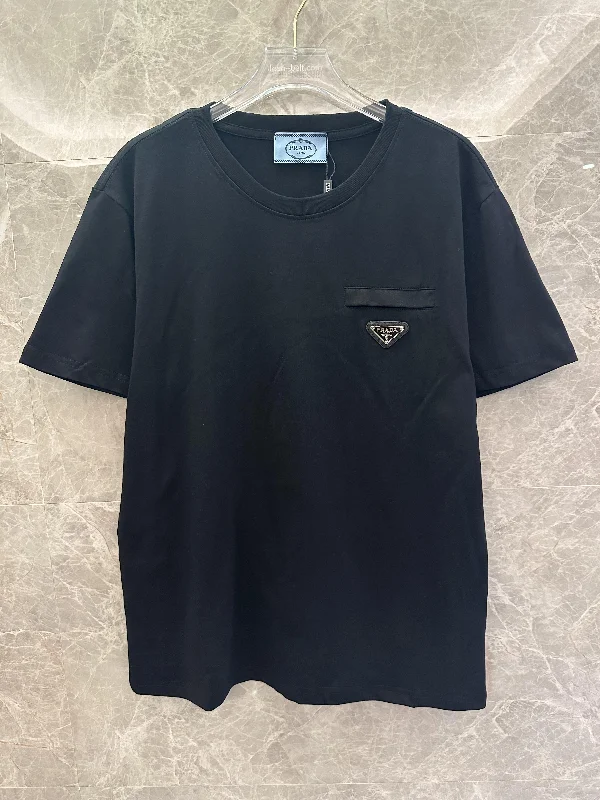 Prada black logo-accented short-sleeve t-shirt