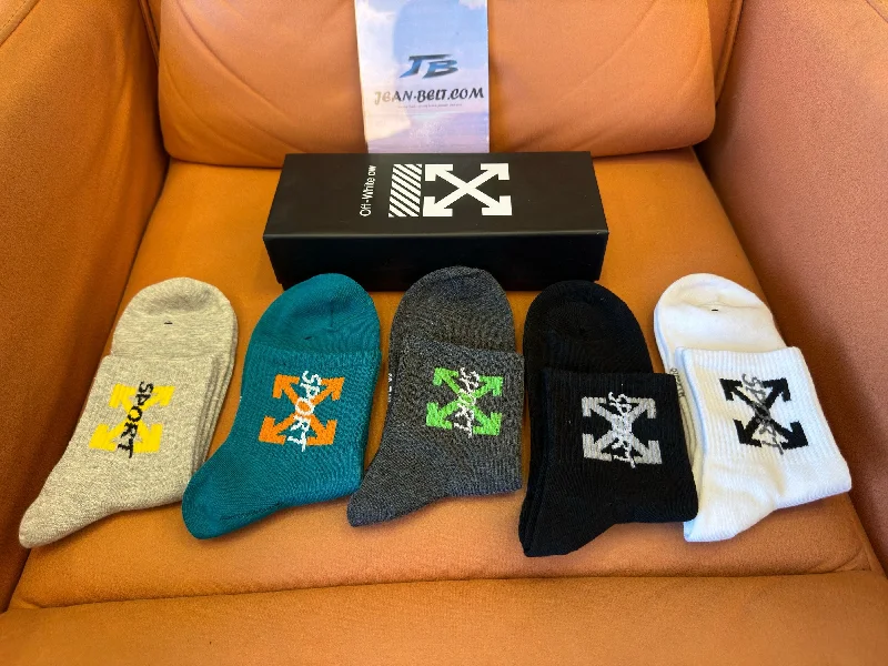 Off-White sport logo socks set – multicolor (5 pairs)