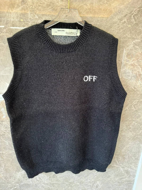 Off-White black knit vest with iconic arrows design