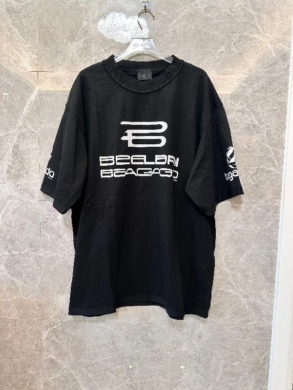 Balenciaga oversized logo print t-shirt – black