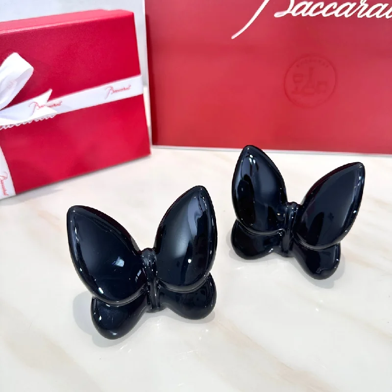 Baccarat PAPILLON Lucky Butterfly Crystal Decor Piece - Symbol of Grace and Elegance (2-piece black) Baccarat PAPILLON Lucky Butterfly Crystal Decor Piece - Symbol of Grace and Elegance (2-piece black)