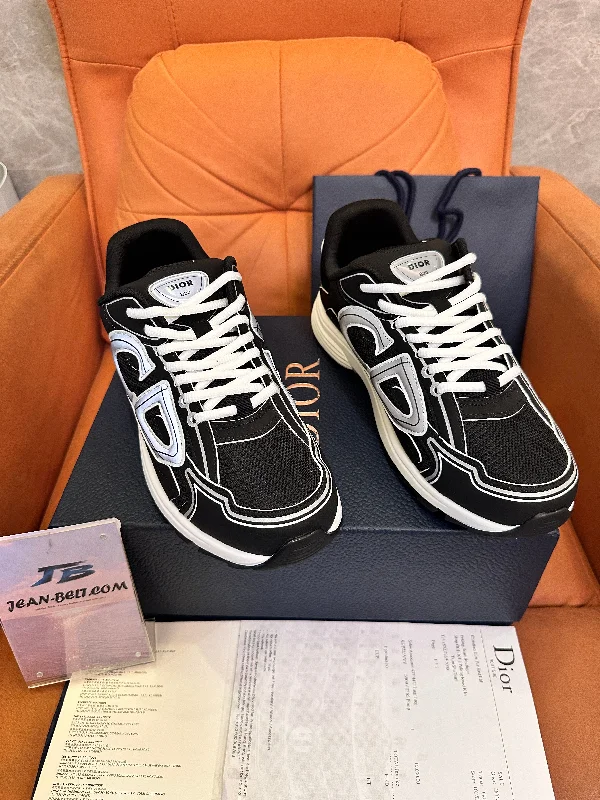 Dior B30 sneaker in black mesh and technical fabric – CD logo