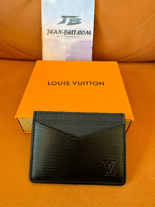 Louis Vuitton Taïga & Epi leather card holder – noir