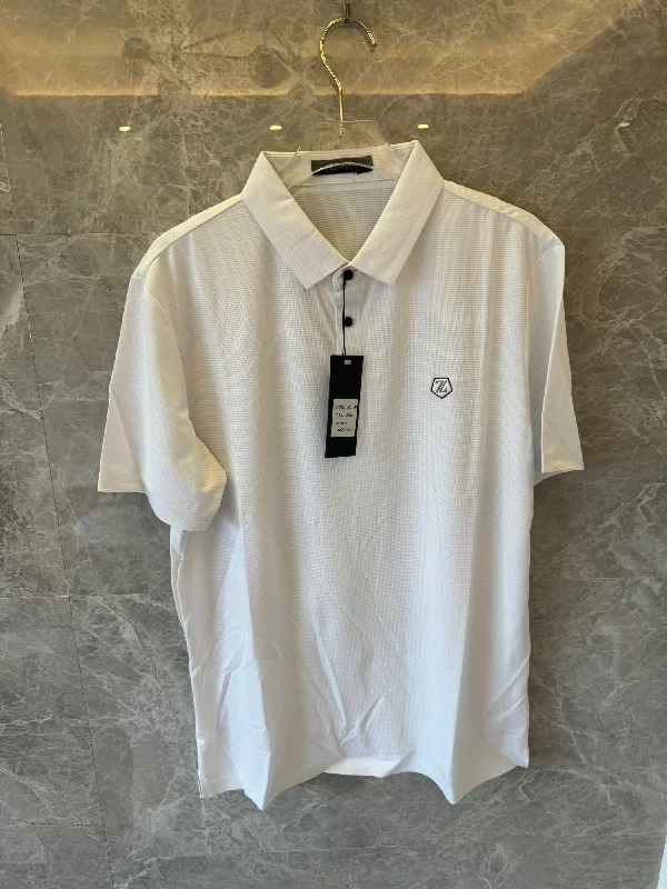 Zegna white polo shirt with minimal logo