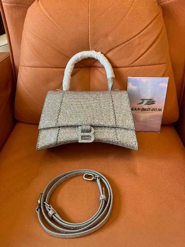 Balenciaga hourglass xs bag with rhinestones handbag