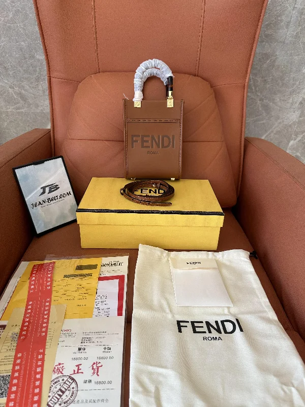 Fendi mini sunshine shopper leather bag